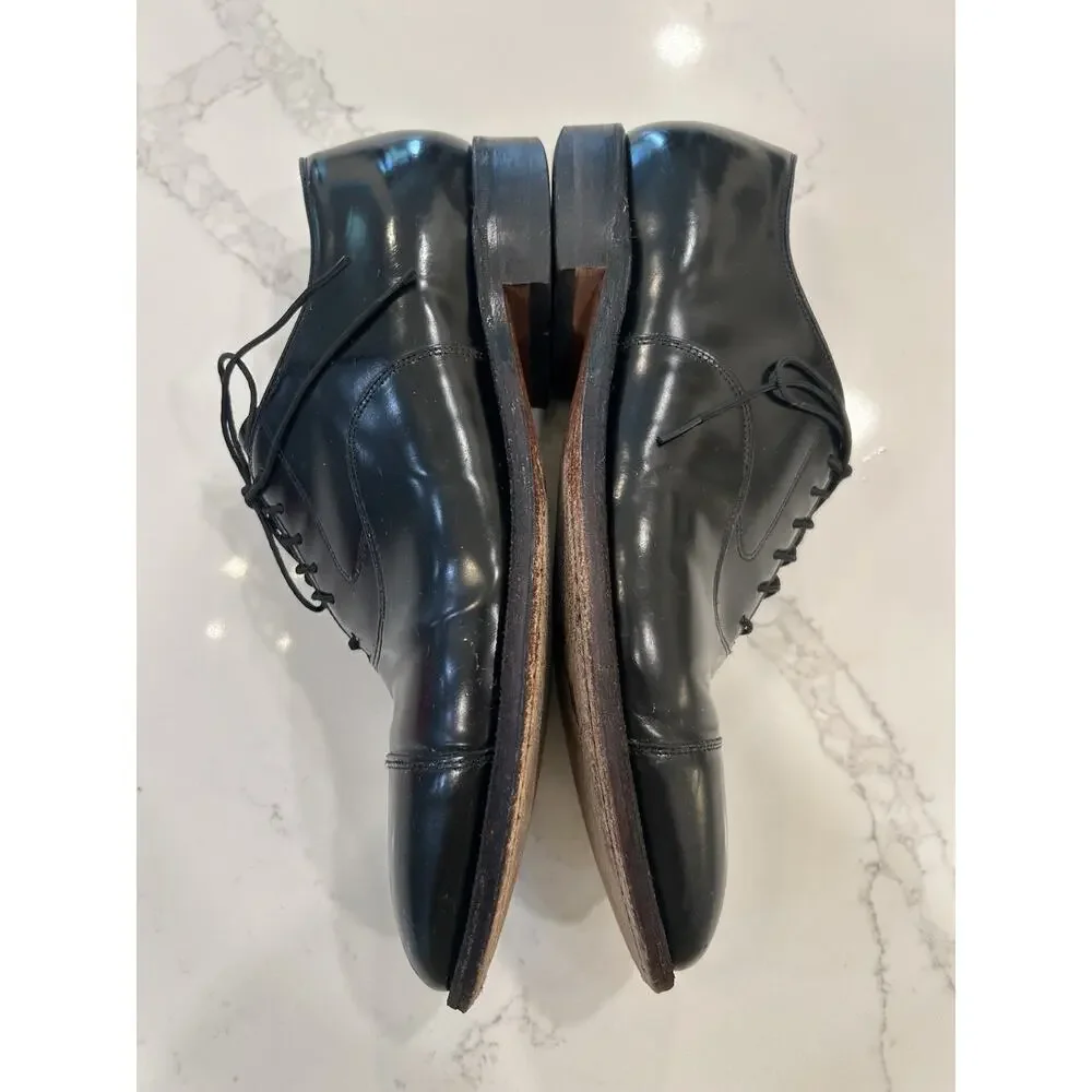 Johnston‎ & Murphy Melton Men's Cap Toe Black Leather Dress Shoes Oxfords Sz 11D